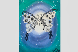 Virtual Paint Nite: Floral Butterfly (Ages 13+)